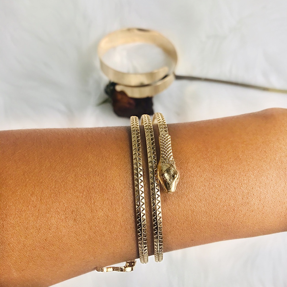 Snake Spiral Upper Arm Cuff Armlet or Bangle